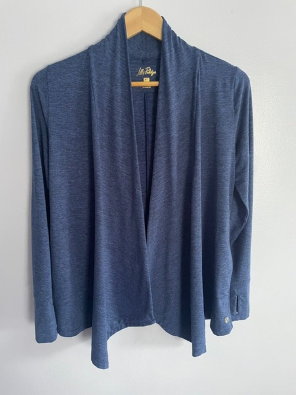Lilly Pulitzer -open front cardigan-blue, size xs